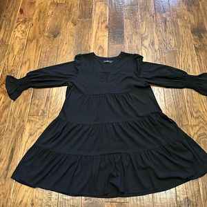Pomander Place Black Tiered Dress